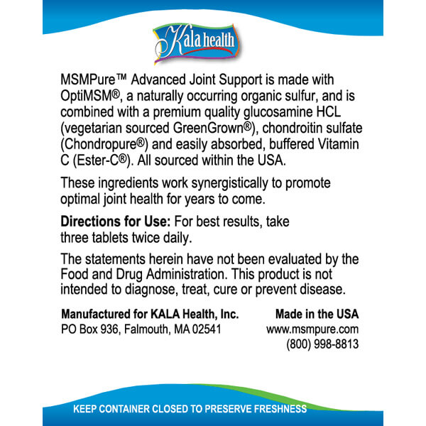 MSM Advanced Joint Support Tablets