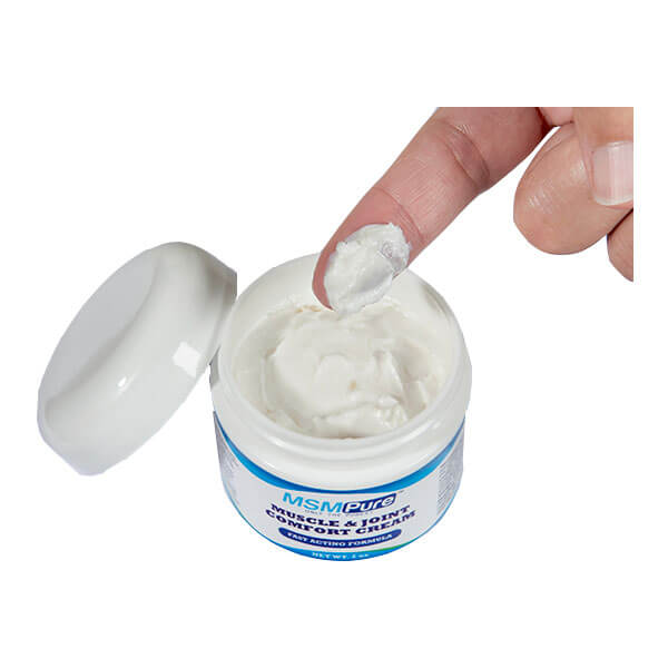 White non-staining formula MSM Muscle and Joint Comfort Cream