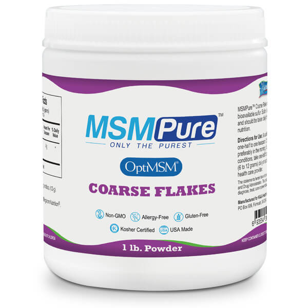 MSMPure MSM powder coarse flakes 1lb 693554300100